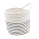 thumbnail image 1 of Cesta colgante de cuerda de algodón, macetero de tela, decoración, cesta de estante, cesta de almacenamiento tejida, organizador para oficina y baño, 1 of 8