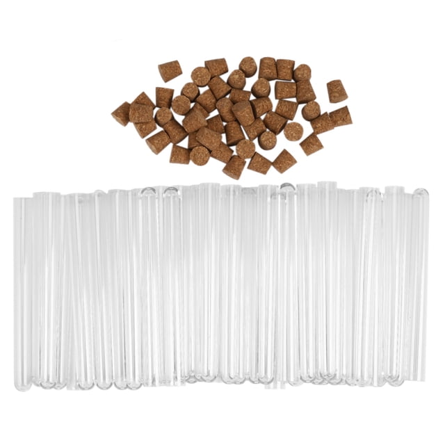 50 tubos de ensayo de plástico para laboratorio de 15 ml con tapón, 15 x 150 mm, material escolar y educativo.