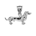 thumbnail image 2 of Factory Direct Jewelry Sterling Silver Dachshund Pendant Necklace, 22 in Rolo Chain, Includes Gift Packaging, 2 of 3