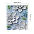 thumbnail image 3 of Tarmeek Floral Shower Curtain 90x180cm Polyester Waterproof Bath Curtain Washable Quick Dry Mildew Resistant Bathroom Accessory for Tub Hotel, 3 of 7