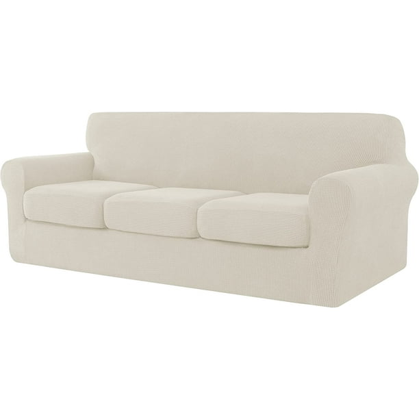 CHUN YI Sofa Cover with Separate Cushion Slipcover Stretch Checks
