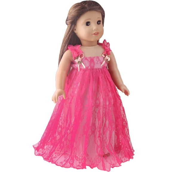 A-Waroom 1 Pcs 18 inch Doll Dress Princess Dress Fashion Summer Lace Dress for 18 inch Doll