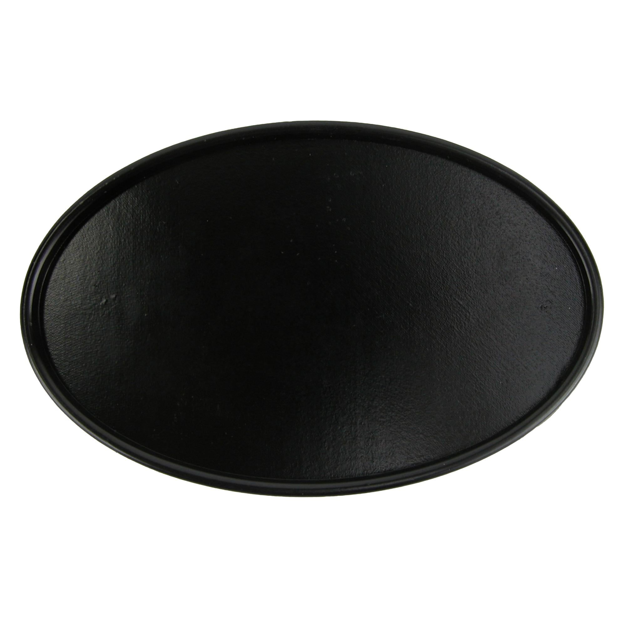 Shiny Chrome Oval Blank Metal Belt Buckle