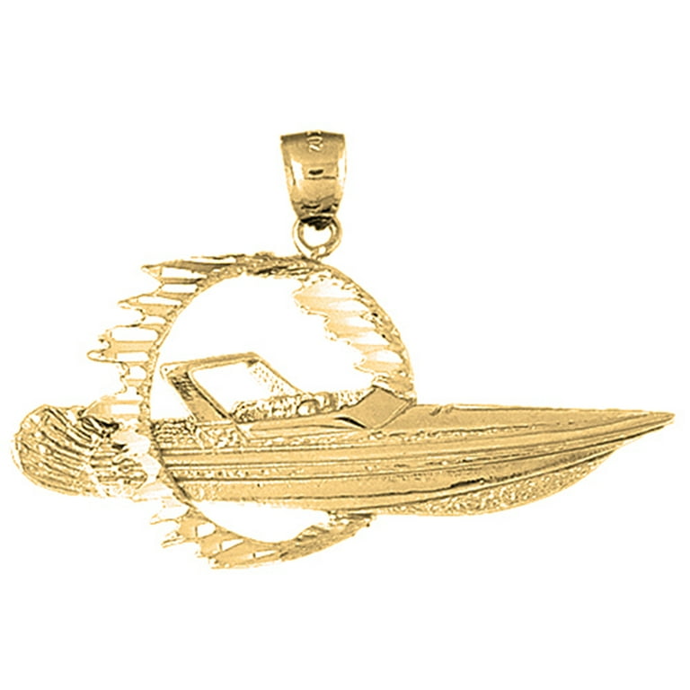 Gold store boat pendant