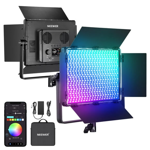 Panel LED de luz de vídeo Neewer PL60C RGB 60 W 23000 Lux 2500 K-1000 K