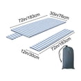 thumbnail image 3 of BUDAO00 Picnic Table Cover with Bench Covers, Washable Tablecloth for 6 Foot Rectangle Tables – 72"x30" Waterproof Elastic Fitted Checkered Camping Tablecloth for Outdoor Use (Blue), 3 of 6