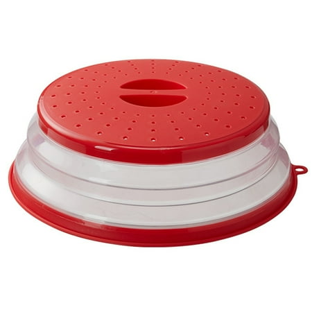 

xinst Microwave Cover Transparent Collapsible TPR Universal Large Size Microwave Plate Cover for Dorm