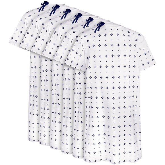 Pack de 6 batas de hospital Utopia Care, unisex, para mujeres y hombres, 2XL, color azul