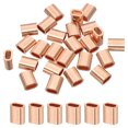 thumbnail image 1 of Uxcell Wire Rope Stop Sleeve, Copper Crimping Loops Sleeve Oval Crimp Ferrule for Wire Rope and Cable 1/8"(3mm), 1 of 7