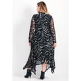 thumbnail image 2 of Avenue Women's Plus Size Mere Mesh Printed High Neck Dress, 2 of 2