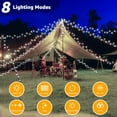 thumbnail image 6 of SKYUSE Outdoor Solar String Lights Waterproof ,200 LED 71.2FT Extra-Bright 8 Modes Solar Fairy Lights for Outside Wedding Porch Roof Christmas Halloween Decorations (White), 6 of 10