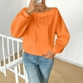 thumbnail image 6 of Multicolor Womens Sweatshirt Womens Casual Off The Shoulder Sweatshirts Oversized Long Sleeve Boat Neck Sweatshirts Fall Clothes for Women, 6 of 6