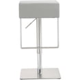 thumbnail image 3 of TOV Furniture Tabouret de Bar Réglable 25 Pouces en Tissu Gris Clair, 3 of 10