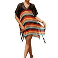thumbnail image 3 of Taqqpue Women Swimsuit Crochet Swim Cover Up Summer V Neck Bathing SuitVacation Outfits Swimwear Mesh Knit Plus Size Beach Dress, 3 of 10