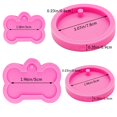 thumbnail image 3 of Resin Silicone Keychain Mold  Circle Dog Tag Mold for Epoxy Resin  Creativ 4 Pcs, 3 of 9
