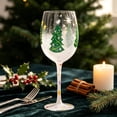 thumbnail image 5 of Colorful Painted Christmas Wine Glass 9in Festive Stemware Art Goblet with Gift Box for Holiday Party Table Decor, 5 of 6