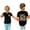 Black - A, variant on Odeerbi Kids T-Shirts Toddler Boys Girls Cotton T-Shirt Baby Solid Color Print Comfortable Short Sleeve Top Black - A