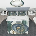 thumbnail image 3 of Designart 'Mettalic Indigo and Gold I' Geometric Duvet Cover Set, 3 of 4