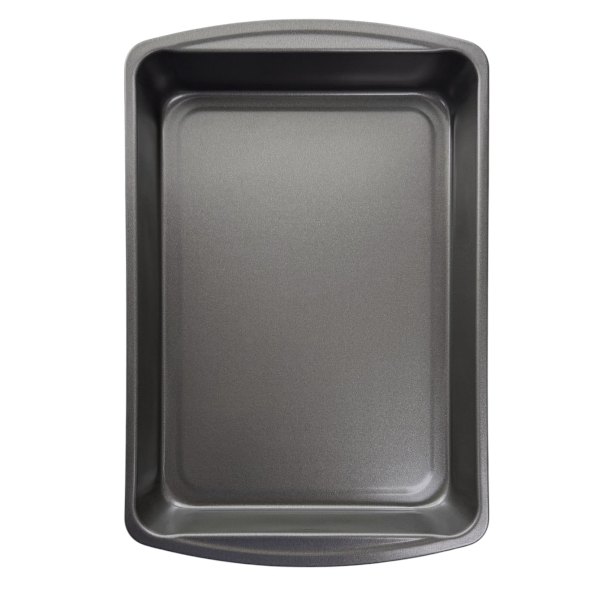 (3 pack) Mainstays 12.7" x 8.9" x 2" Oblong Nonstick Baking Cake Pan, Gray