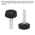 thumbnail image 4 of Uxcell M4x18mm Knurled Thumb Screws Clamping Screws Knobs Grip Bolts Fasteners for Furniture Hardware Black 20 Pack, 4 of 5