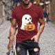 thumbnail image 1 of Blusas y camisas de manga corta y cuello redondo para hombre. Blusas/camisetas de manga corta con cuello redondo y estampado de Halloween para hombre. Blusa para hombre., 1 of 5