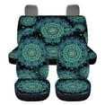 thumbnail image 2 of KUIFORTI Green Mandala Car Seat Cover 4 PCS ,Car Front Seats and Rear Bench Cove Universal Vehicle Seats Cushion Pad Mat Automotive Interior Protection Accessories, 2 of 7