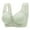 Green, variant on Womens Front Side Buckle Lace Edge No Steel Ring Movement Seamless Gathering Adjustment Yoga Sleep Large Cup Bra