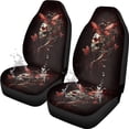thumbnail image 7 of Uorisanigo Art Skull Car Seat Covers Elastic Fabrics Waterproof Car Seat Cover Easy to Install Auto Interior Accessories 2 Pcs Set for SUV, Vans,Sedan,Truck, 7 of 7
