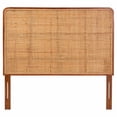 thumbnail image 2 of bali & pari Caspia Natural Rattan and Mahogany Wood Queen Size Headboard, 2 of 6