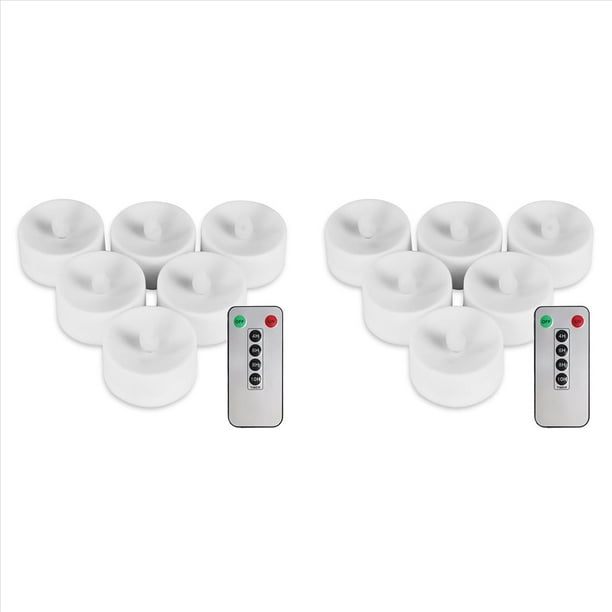 12 Velas Sin Llama Que Funcionan con Pilas, Luces de Té LED, Velas Falsas, Velas Led con Temporizador de 6 Teclas, Control Remoto