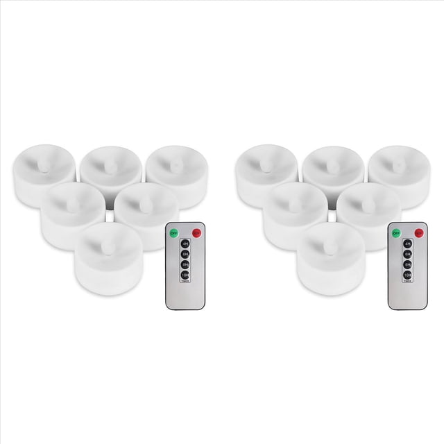 12 Velas Sin Llama Que Funcionan con Pilas, Luces de Té LED, Velas Falsas, Velas Led con Temporizador de 6 Teclas, Control Remoto