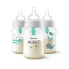Philips AVENT Anti-colic Baby Bottle with AirFree Vent with Whale Design, 9oz, 3pk, SCF408/37