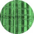 thumbnail image 1 of Ahgly Company Indoor Round Oriental Emerald Green Industrial Area Rugs, 7' Round, 1 of 4