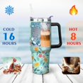 thumbnail image 4 of Boho Flowers 40 OZ Tumbler Cup with Lid and Straw Gifts for Mom Friend Sister Grandma, 4 of 7