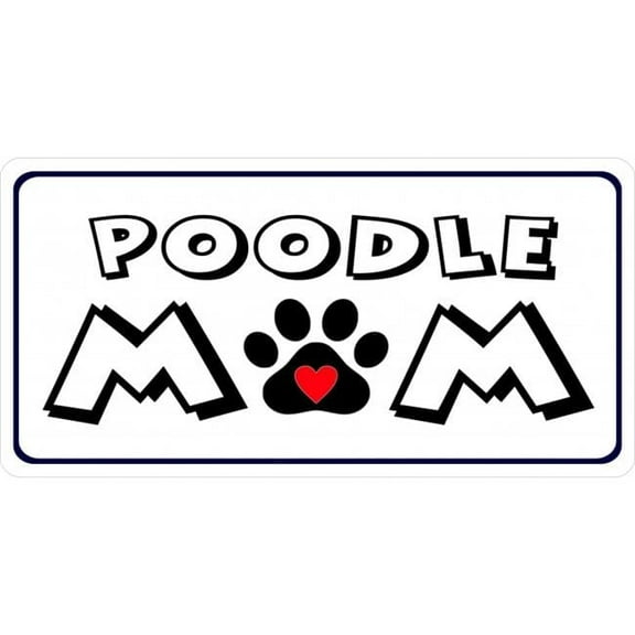 Poodle Mom Photo License Plate