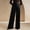 *Black, variant on Women's Polka Dots Wide Leg Tailored Pants,High Waisted Loose Trousers with Pockets Black,Womens Plus L