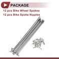 thumbnail image 5 of Unique Bargains 12 Set 14G Bicycle Spokes Bike Wheel Spokes 304 Stainless Steel Silver Tone-123mm, 5 of 7
