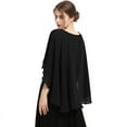 thumbnail image 3 of Vorkoi Capelets for Women Chiffon Cape Shawls and Wraps for Evening Dress Wedding Capes Cover Up, 3 of 4