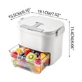 thumbnail image 2 of IPEWLEX Ice Cube Storage Container with Drawer & Scoop – Press-Lid Ice Mold Tray Bin with Slide-Out Drawer for Kitchen, Home, Parties & Chilled Beverages, 2 of 7
