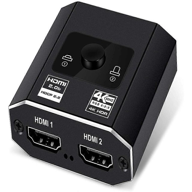 Divisor compatible con HDMI 4K 60HZ HD2.0 Switch para PS5 Bi-Direction 1x2/2x1 Adaptador Switcher 2 en 1 salida para PS4 TV Box HD Switch