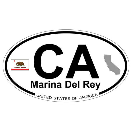 Marina Del Rey, CA - Oval Sticker