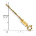 thumbnail image 3 of Auriga Fine Jewelry 14K Yellow Gold 1.1mm Rope Chain Bracelet 6 inch for Women (L- 6inch, W- 1.1mm), 3 of 4