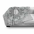 thumbnail image 3 of Mandala Soft Flannel Fleece Throw Blanket, Traditional Design with Ornamental Circle Flower Eastern Image, Cozy Plush for Indoor and Outdoor Use, 50" x 70", Black and White, by Ambesonne, 3 of 6