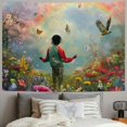 thumbnail image 2 of Shiartex Rapper Tapestry Chief Keef in The Garden of Eden Tapestry, Wall Hanging, Funny College Room Hostel Decorations Bedroom Living Room Dorm Decor  Painting, 2 of 6