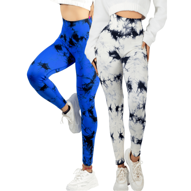 Set De Dos Leggings Deportivos Tie-Dye Mujer para Yoga y Gym Comodidad y Estilo