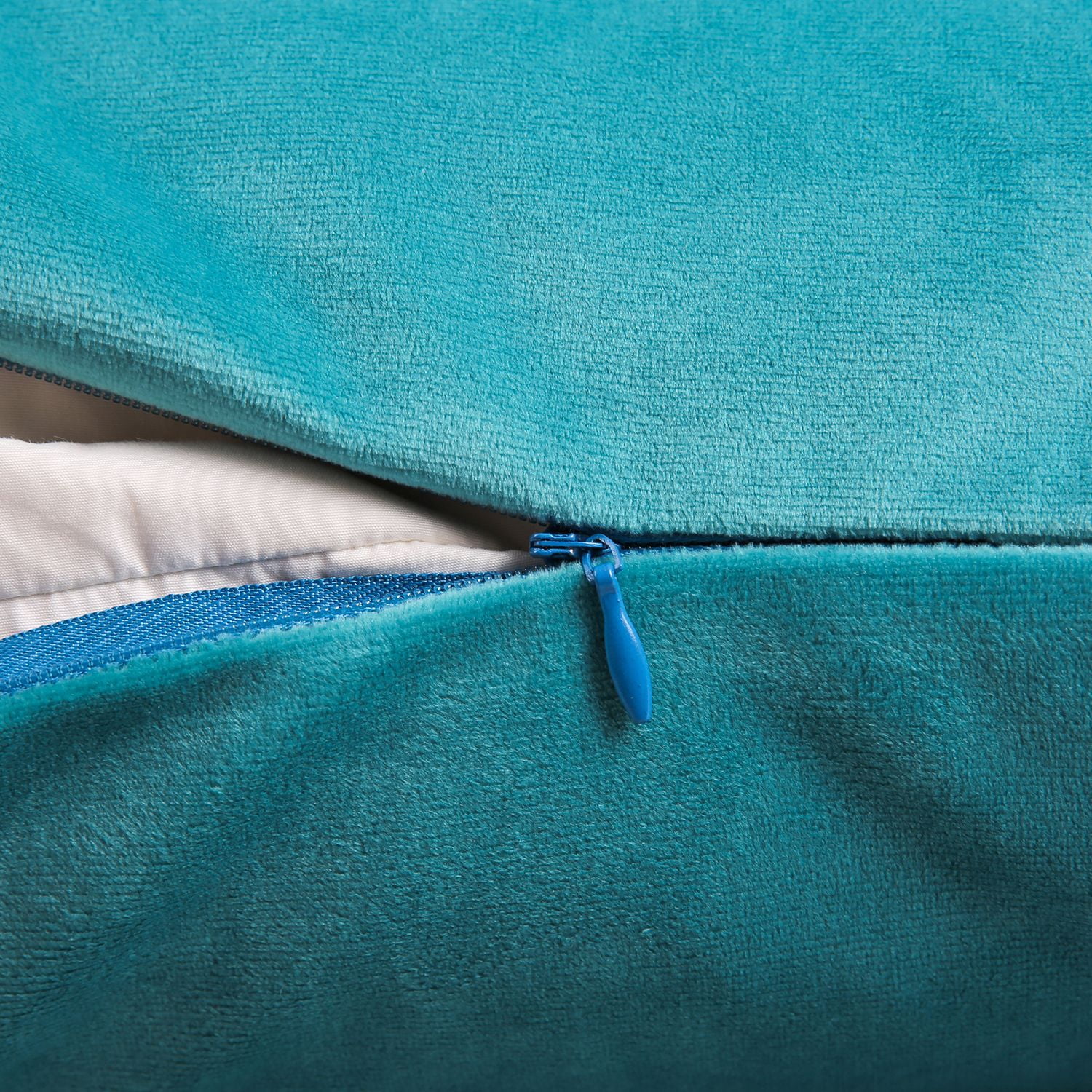 Phantoscope Silky Velvet Decorative Throw Pillows, 20 x 20 in, Sky Blue, 2 Pack