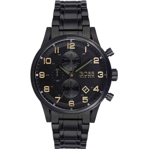 Hugo Boss Aeroliner Men's Black Stainless Steel Quartz Watch 1513275