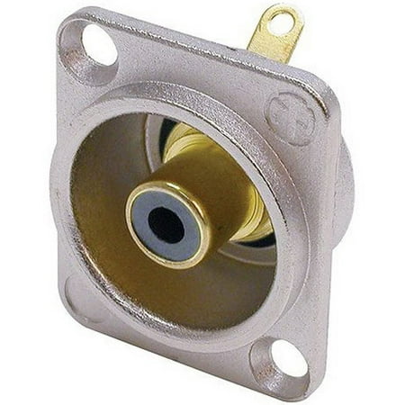 - Neutrik NF2D-0 RCA Jack Connector D-Series Black/Nickel