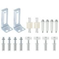 thumbnail image 1 of Unique Bargains 16pcs Bifold Door Hardware Kit Include Top & Bottom Pivot, Bracket & Guide Wheel Bi-fold Closet Door Hardware Kit, 1 of 6