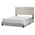 thumbnail image 3 of Arlo Beige Fabric Twin Bed with Wings and Button Tufting, 3 of 5